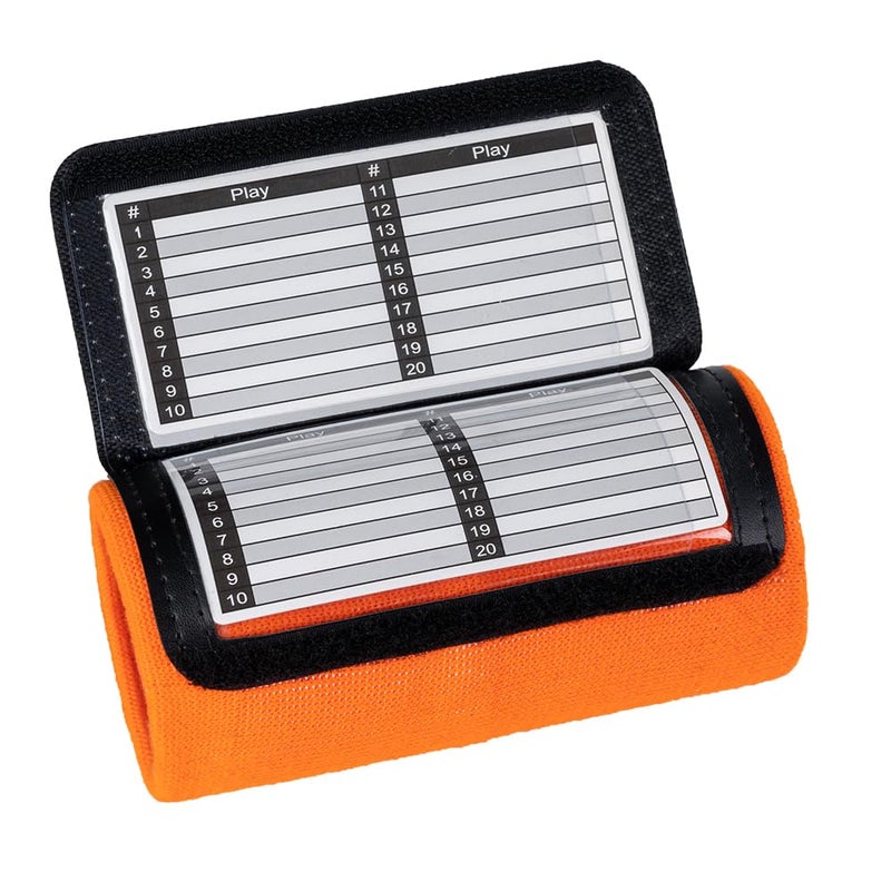 CHLPRO Triple Playbook Wristband Quarterback Wrist 5 Pack - Playbook QB Wristband - Triple Windows-Great for Flag Football and Tackle Football (Orange) - Image 3